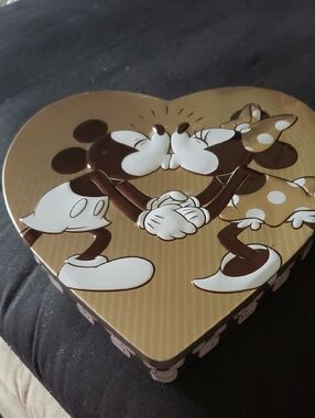 Disney Heart Tin with White and Gold Accents